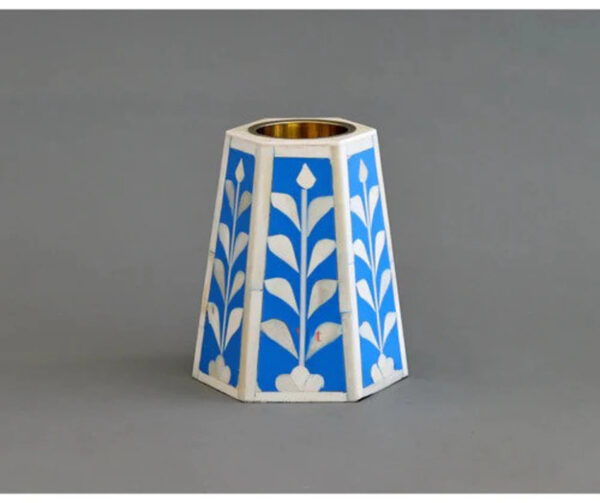 Bone Inlay Candle Holder